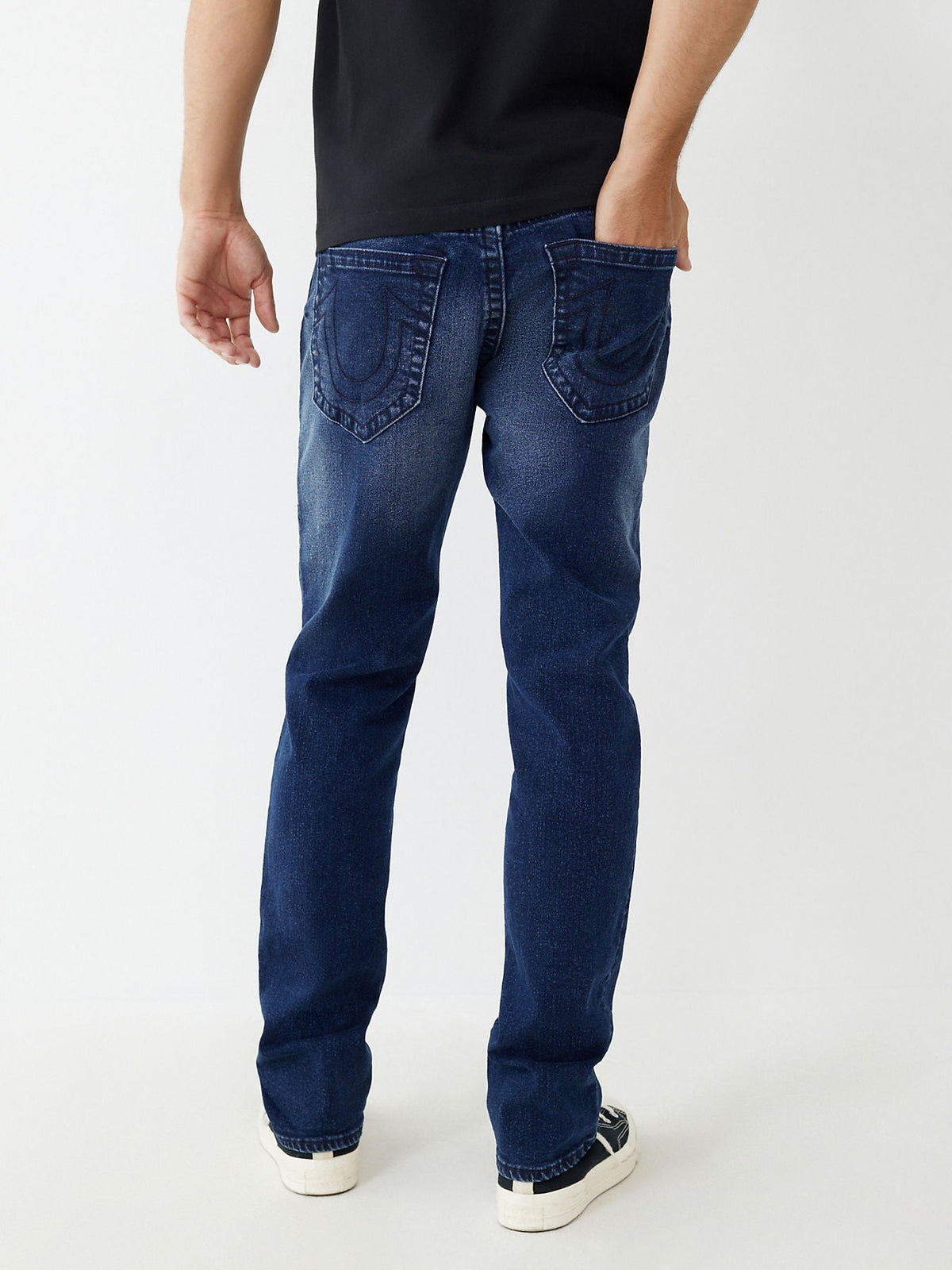 True Religion Men Blue Solid Slim Fit Jeans