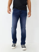 True Religion Men Blue Solid Slim Fit Jeans