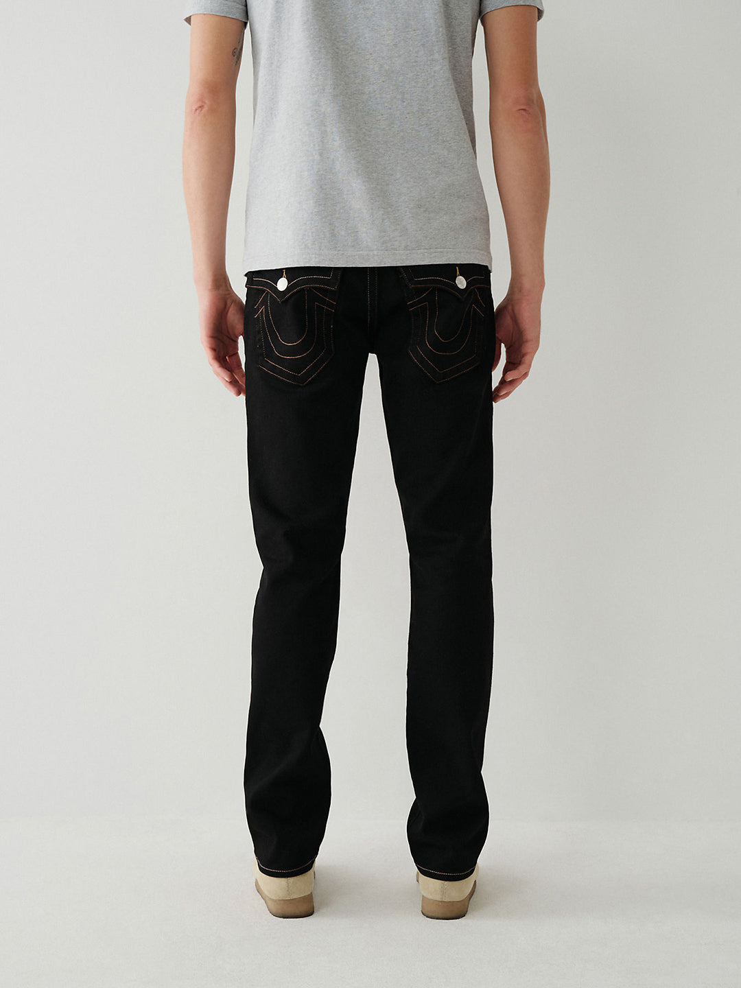 True Religion Classic Needle Straight Black Mid Rise Jeans