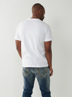 True Religion White Logo Straight Fit Tshirt