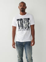 True Religion White Logo Straight Fit Tshirt