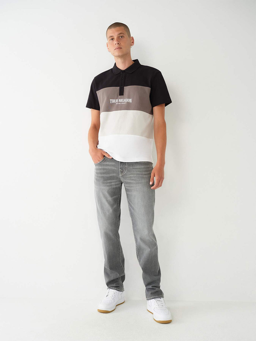 True Religion Men BIG T Ricky Straight Fit Mid Rise Jeans