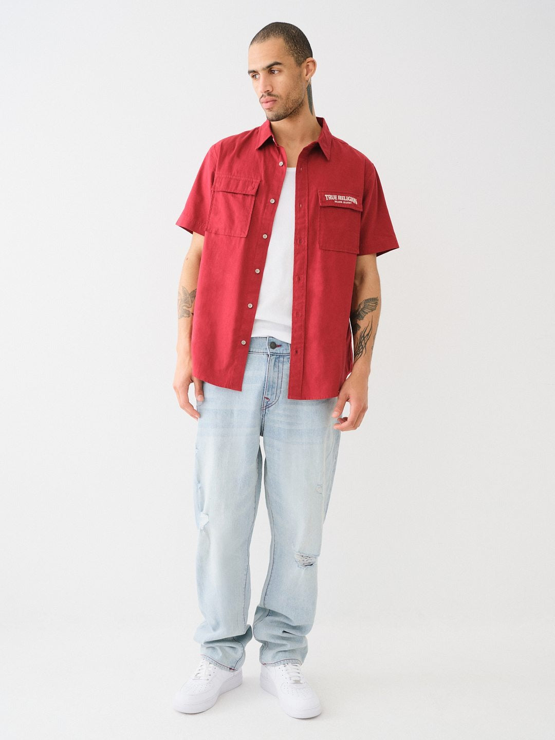 True Religion Men SN Bobby Oversized Fit Light Wash Jeans