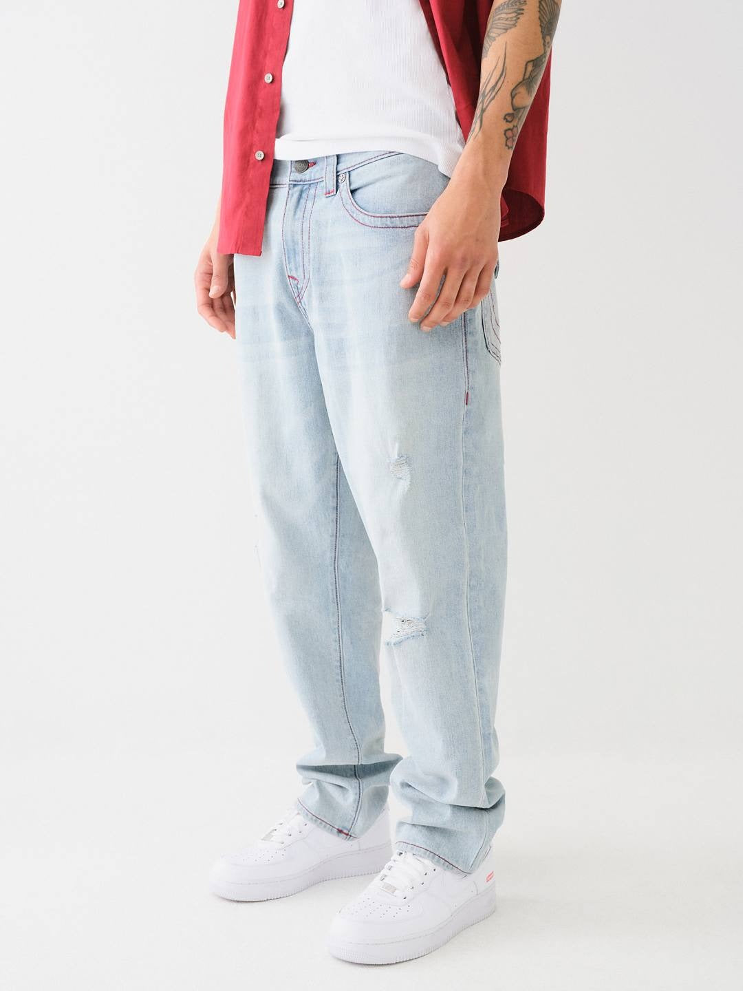 True Religion Men SN Bobby Oversized Fit Light Wash Jeans