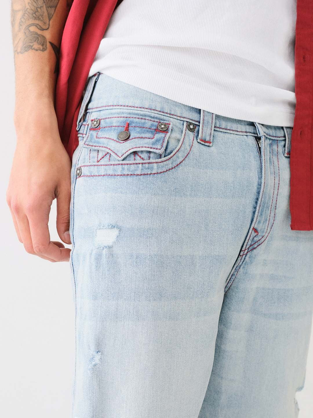 True Religion Men SN Bobby Oversized Fit Light Wash Jeans