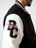 True Religion Men Black PrintedCollar Jacket