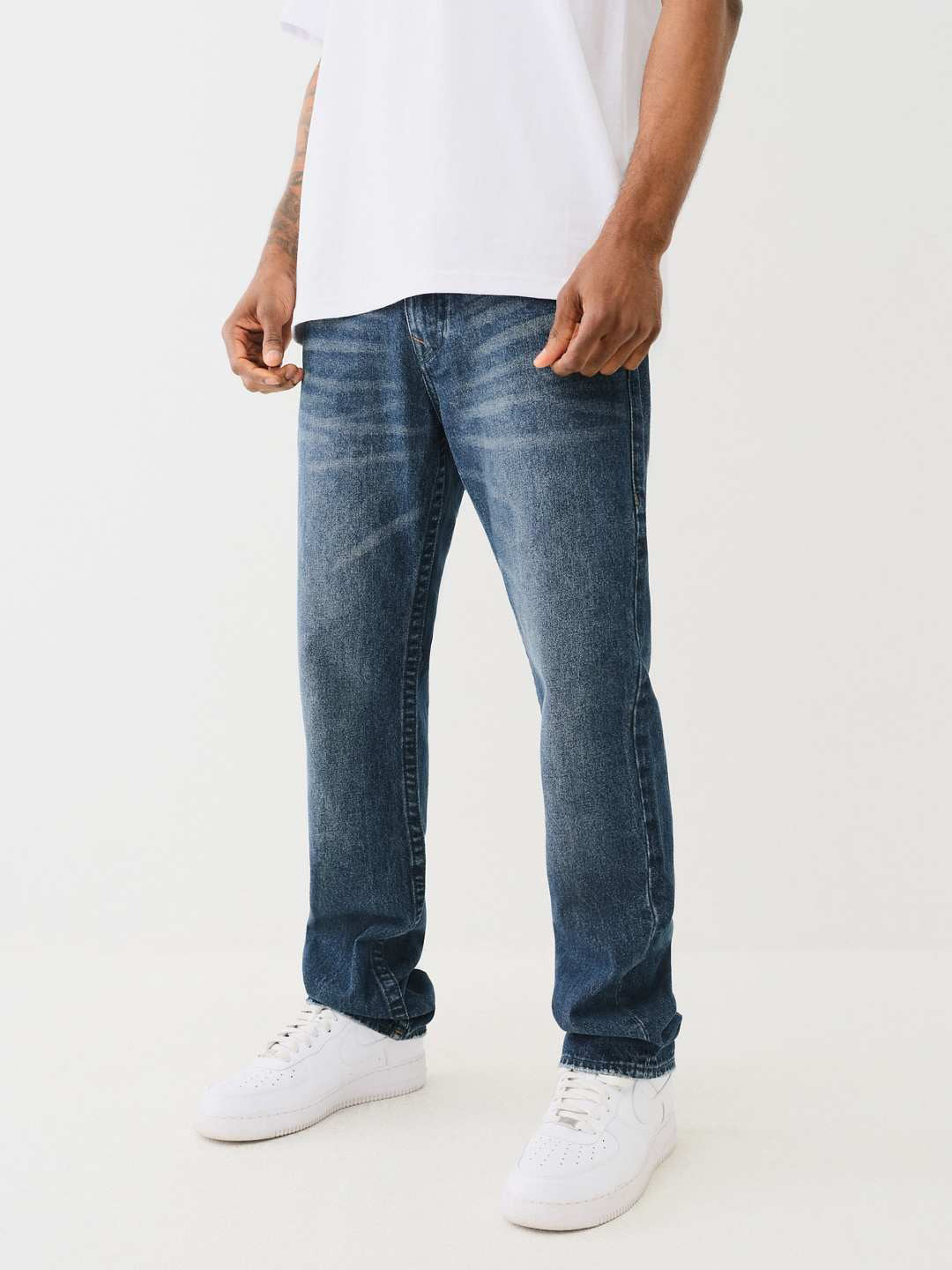 True Religion Men SN Ricky Straight Fit Dark Wash Jeans