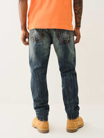 True Religion Men SUPER T Rocco Slim Fit Dark Wash Jeans