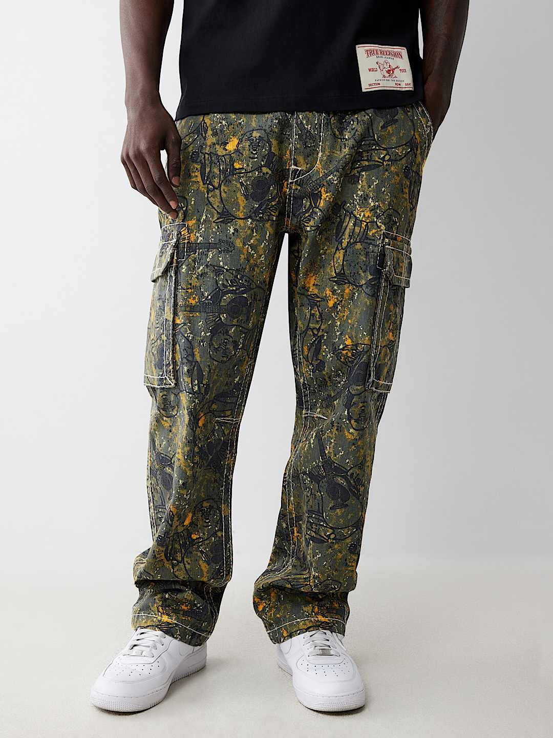 True Religion Men Multi Oversize Fit Printed Trouser