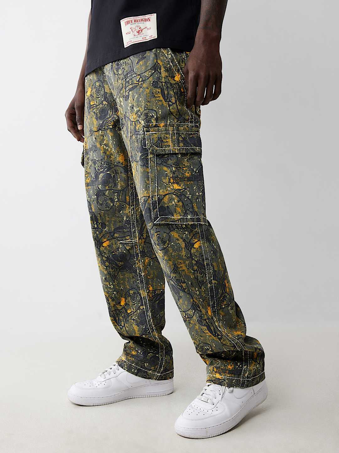True Religion Men Multi Oversize Fit Printed Trouser
