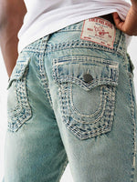 True Religion Men SUPER QT Ricky Straight Fit Light Wash Jeans