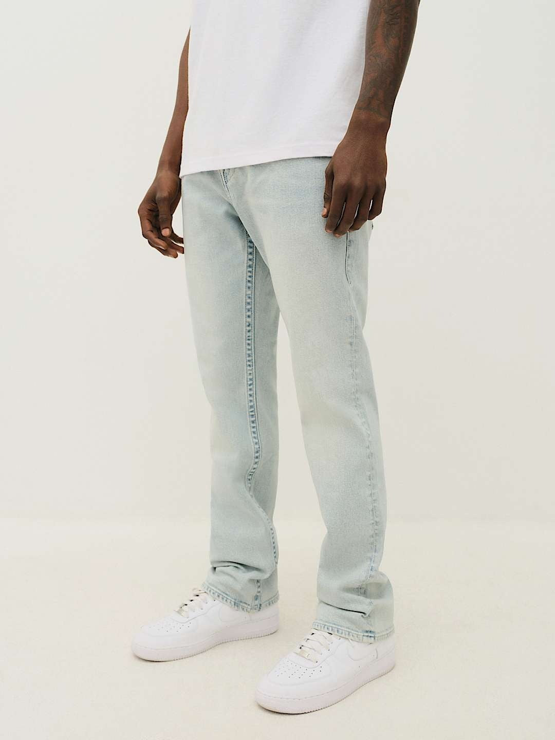 True Religion Men SN Ricky Straight Fit Light Wash Jeans