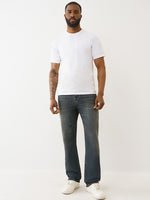 TRUE RELIGION Men Navy Blue SN Ricky Straight Fit Jeans