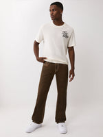 True Religion Men Brown Straight Fit Big T Ricky Jeans