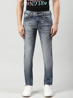 True Religion Men Blue Solid Skinny Fit Jeans