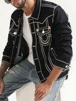 True Religion Lightweight Rope Stitch Denim Jacket