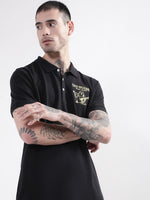 True Religion Black Regular Fit Polo T-Shirt