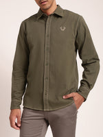 True Religion Olive Regular Fit Shirt