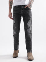True Religion Men Blue Solid Straight Fit Jeans