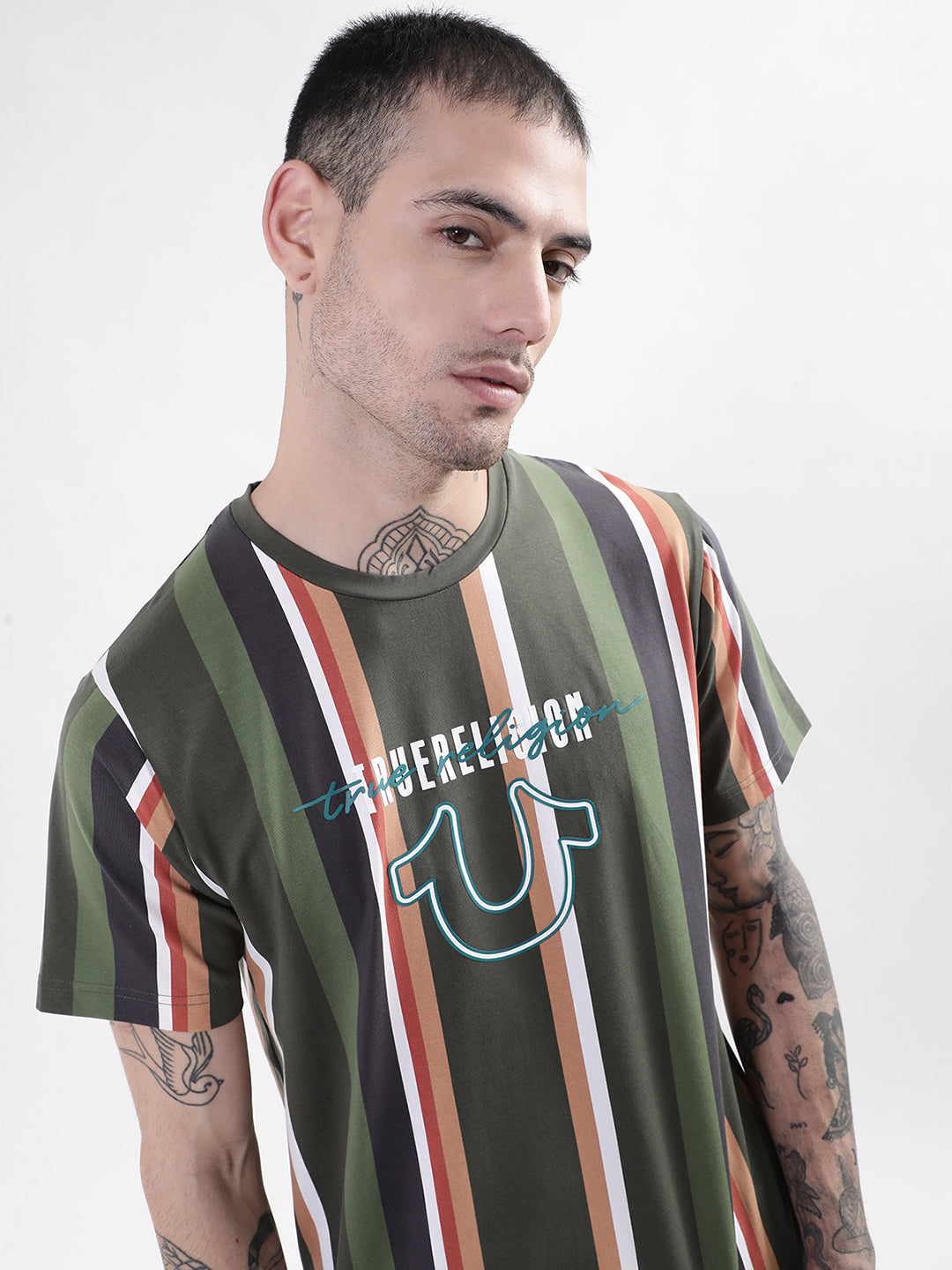 True Religion Multi Digital Logo Regular Fit T-Shirt