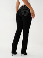 True Religion Big T Billie Straight Black Mid Rise Jeans