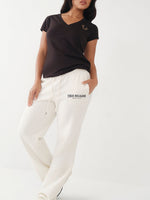 True Religion Black Crystal Logo Slim Fit T-Shirt