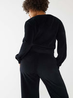 True Religion Women Black Regular Fit Sweatshirt