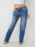 True Religion Women Blue Low-Rise Straight Fit Jeans