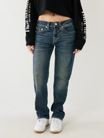 True Religion SN Ricki Straight Fit Blue Solid Jeans