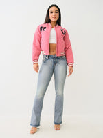 True Religion Women Blue Boot Cut Washed Jeans