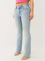 True Religion Women Blue Straight Fit Washed Jeans