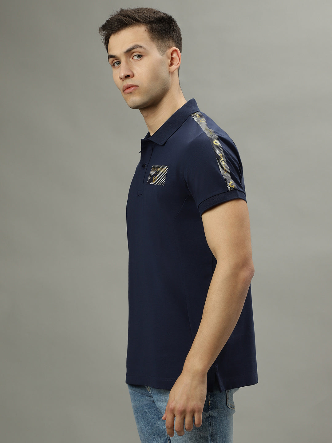 True Religion Blue Fashion Regular Fit Polo T-Shirt