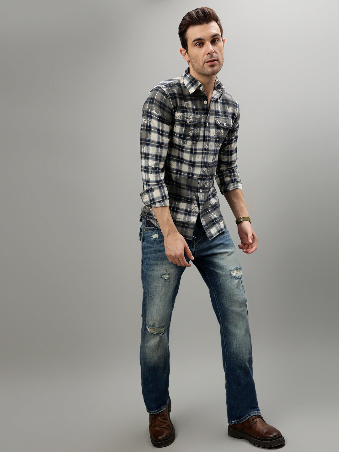 True Religion Multi Fashion Checked Regular fit Shirt