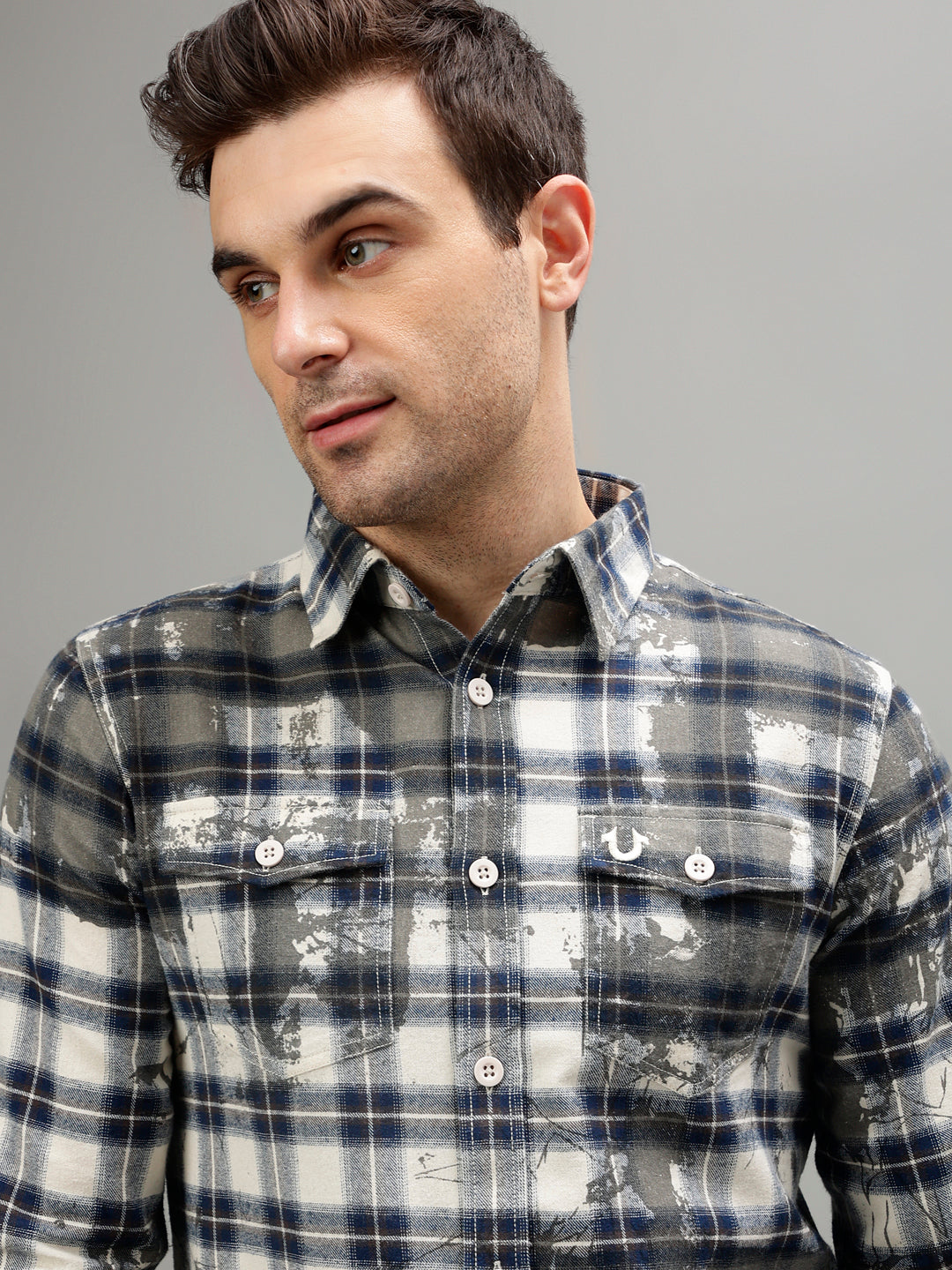 True Religion Multi Fashion Checked Regular fit Shirt