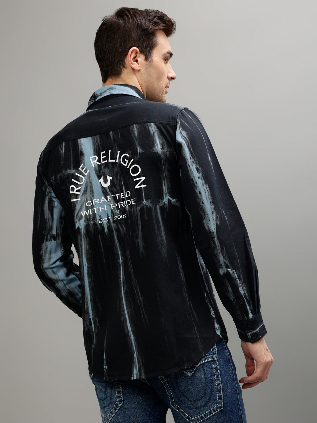 True Religion Black Fashion Tie - Dye Regular fit Shirt