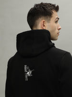 True Religion Men Black Solid Hooded Long Sleeves Sweatshirts