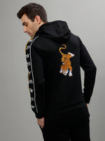 True Religion Men Printed Hooded Full Sleeves Sweatshirt