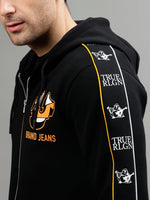 True Religion Men Printed Hooded Full Sleeves Sweatshirt