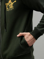 True Religion Men Solid Hooded Full Sleeves Sweatshirt