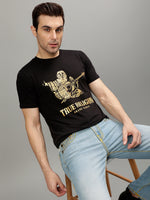 True Religion Black Fashion Printed Regular fit T-Shirt