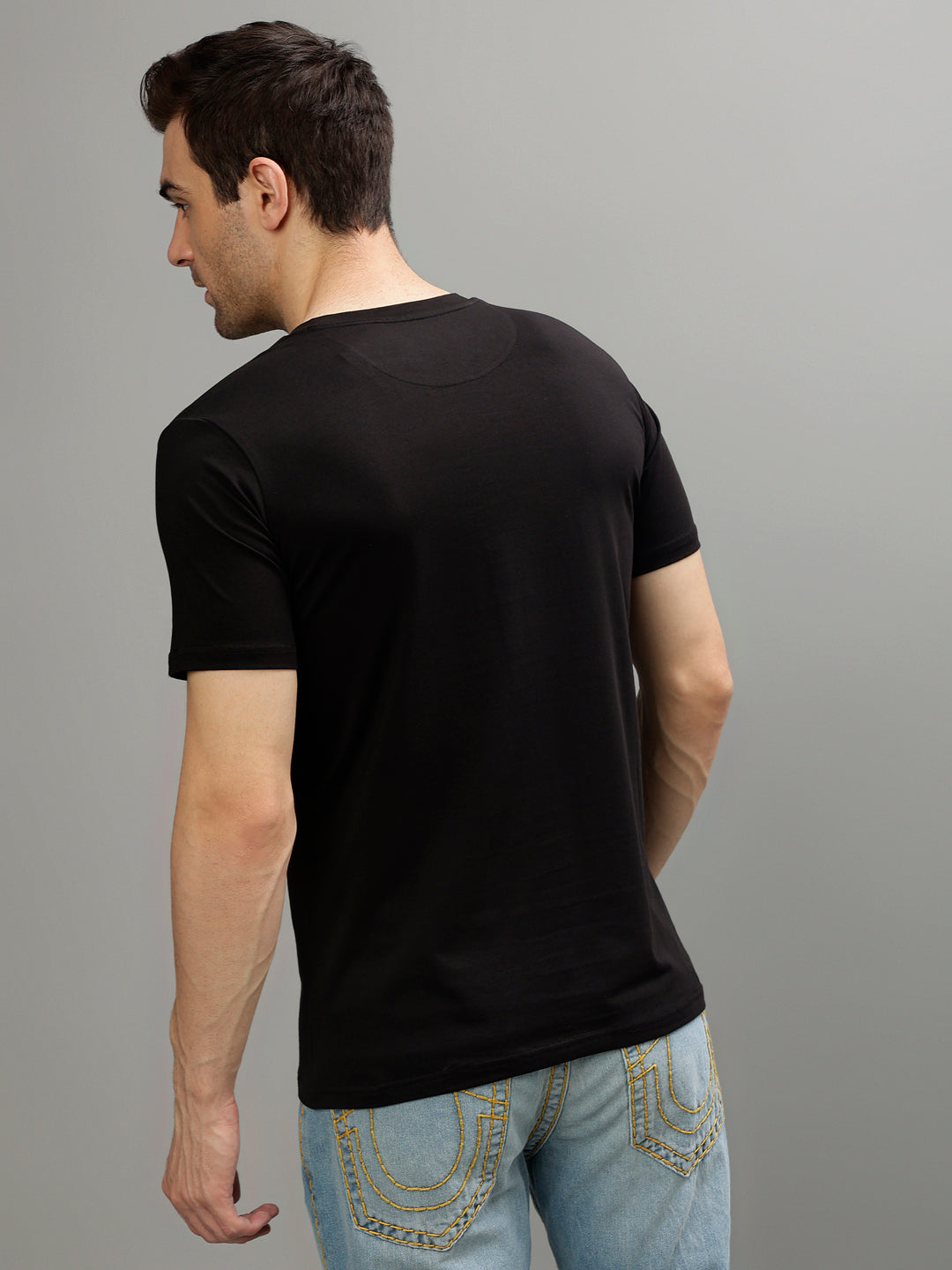 True Religion Black Fashion Printed Regular fit T-Shirt