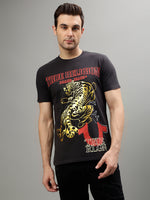 True Religion Grey Fashion Printed Regular fit T-Shirt