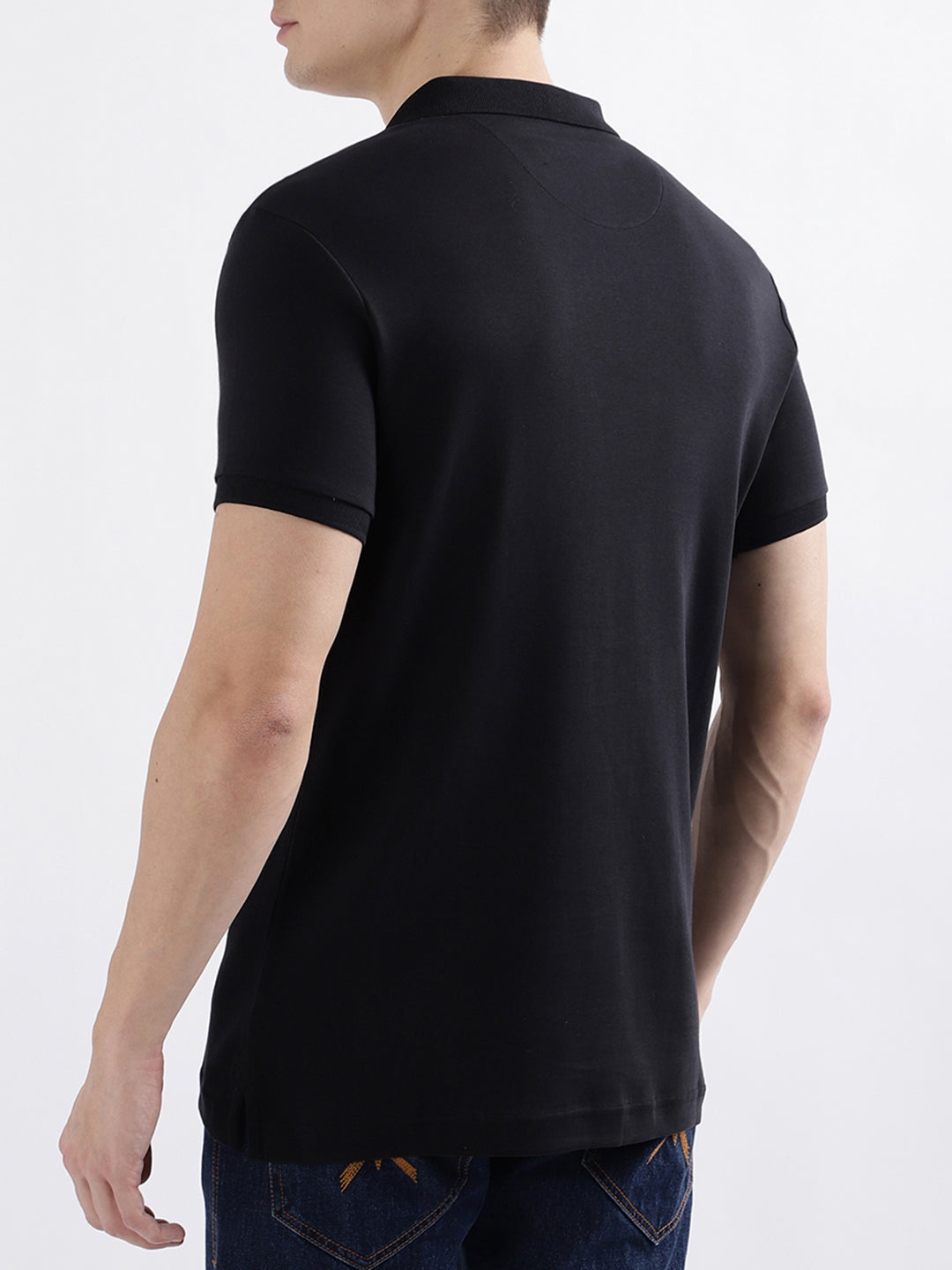 True Religion Black Fashion Logo Regular Fit Polo T-Shirt