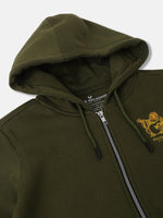 True Religion Olive Boys Solid Hooded Long Sleeves Sweatshirt