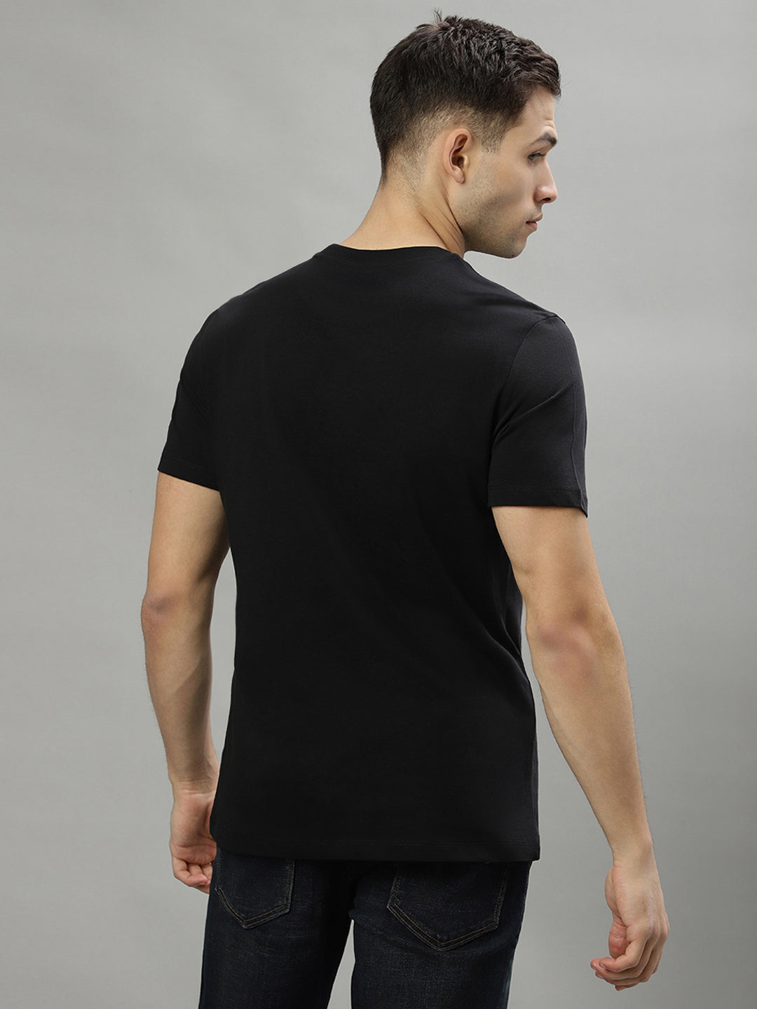 True Religion Black Fashion Printed Regular Fit T-Shirt