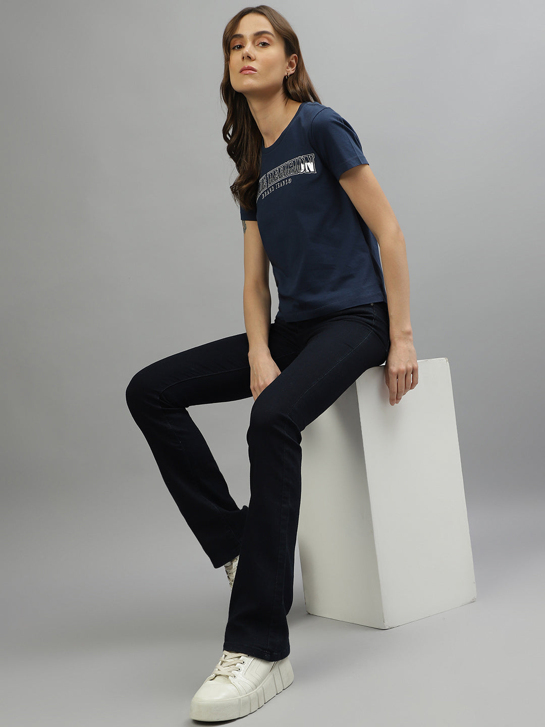 True Religion Blue Fashion Logo Regular Fit T-Shirt