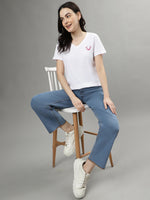 True Religion White Fashion Logo Regular Fit T-Shirt