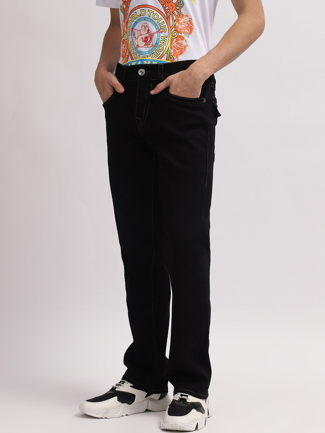 True Religion Men SN Ricky Straight Fit Mid Rise Jeans