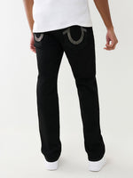 True Religion Men Black Ricky Straight Fit Jeans