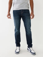 True Religion Men Rocco Supet T Blue Solid Slim Fit Jeans